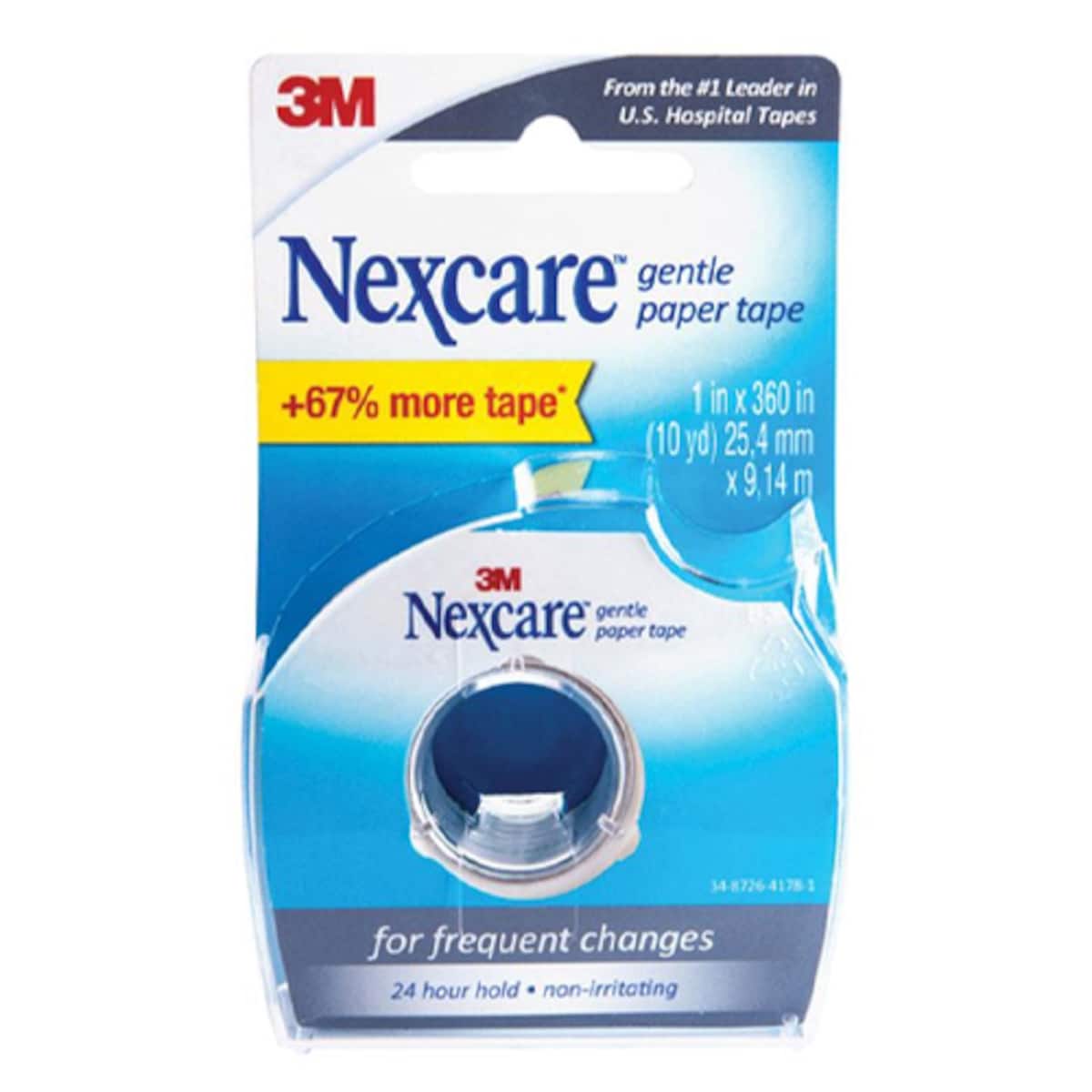 Nexcare Gentle Paper Tape with Dispenser 25.4mm x 9.14m Tape
