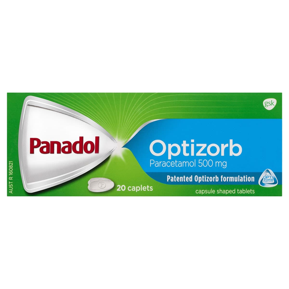Panadol with Optizorb Paracetamol Pain Relief 20 Caplets