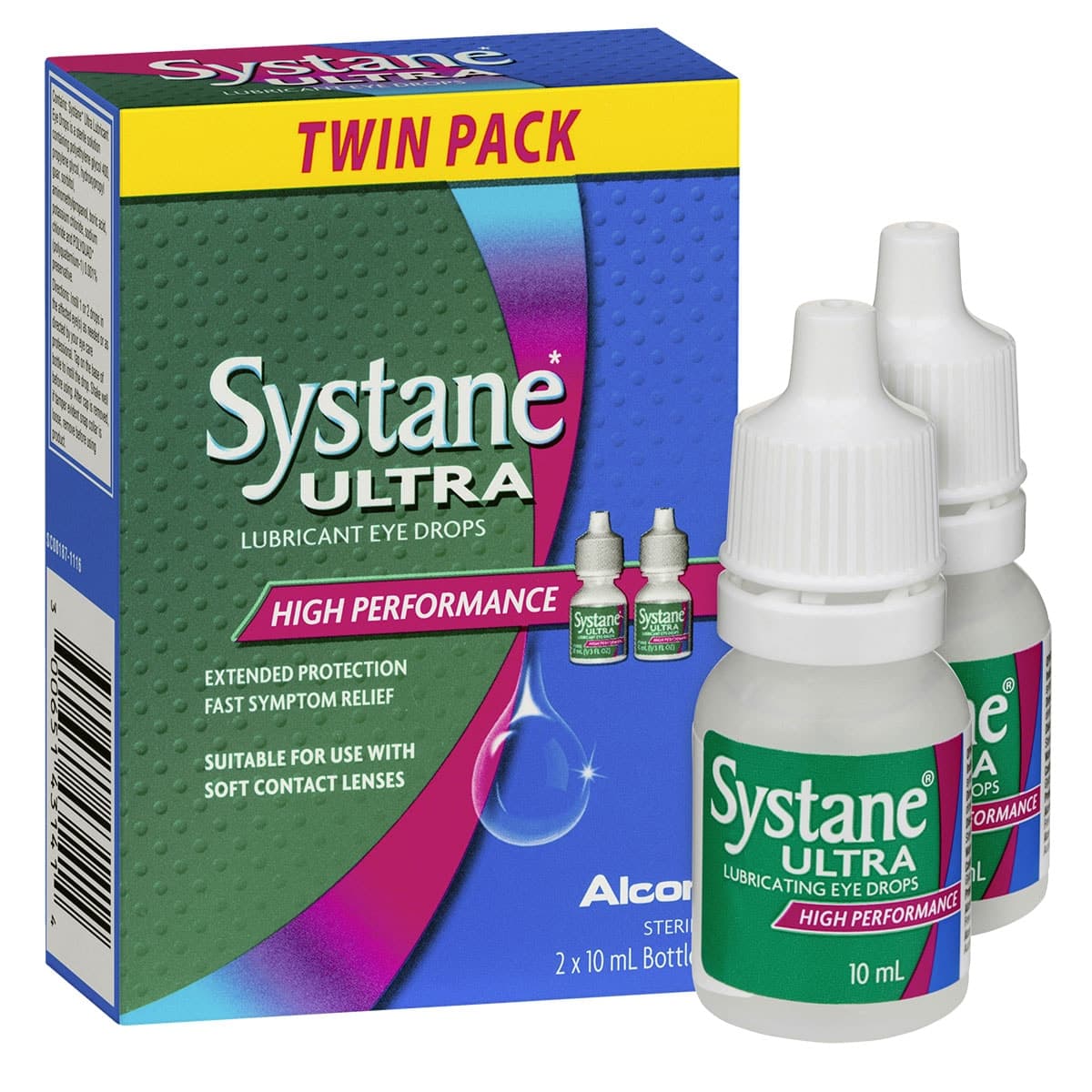 Systane Ultra Lubricant Eye Drops 2 x10ml