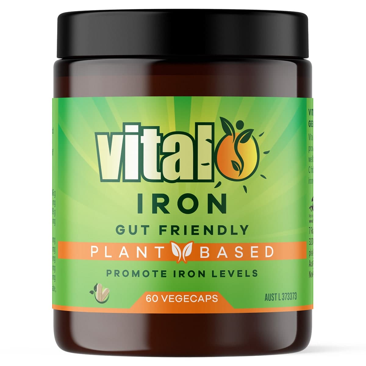 Vital Plant Based Gut Friendly Iron 60 Vege Capsules