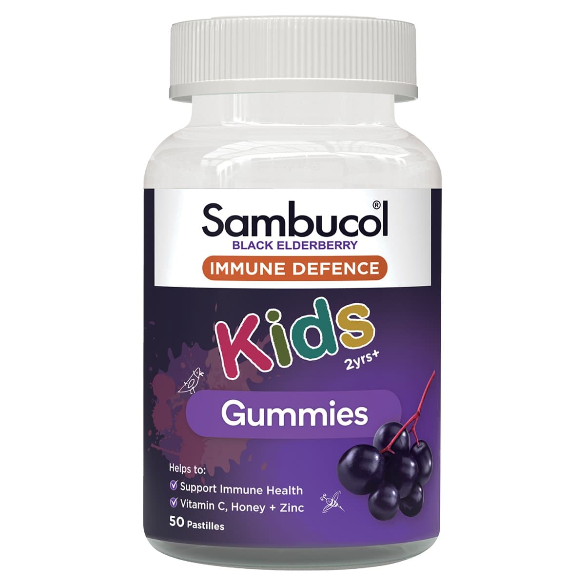 Sambucol Kids Immune Defence Gummies 50 Pack