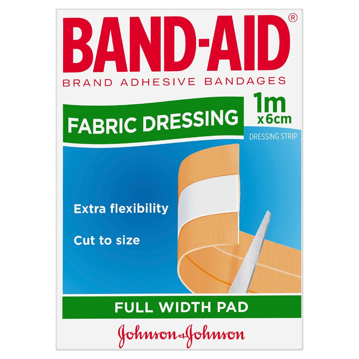 Band-Aid Fabric Dressing Full Width Pad 6cm x 1m