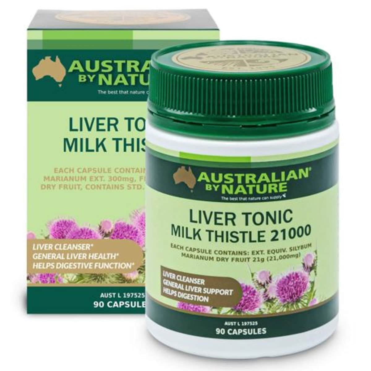 Australian by Nature Liver Tonic Milk Thistle 21000mg 90 Capsules
