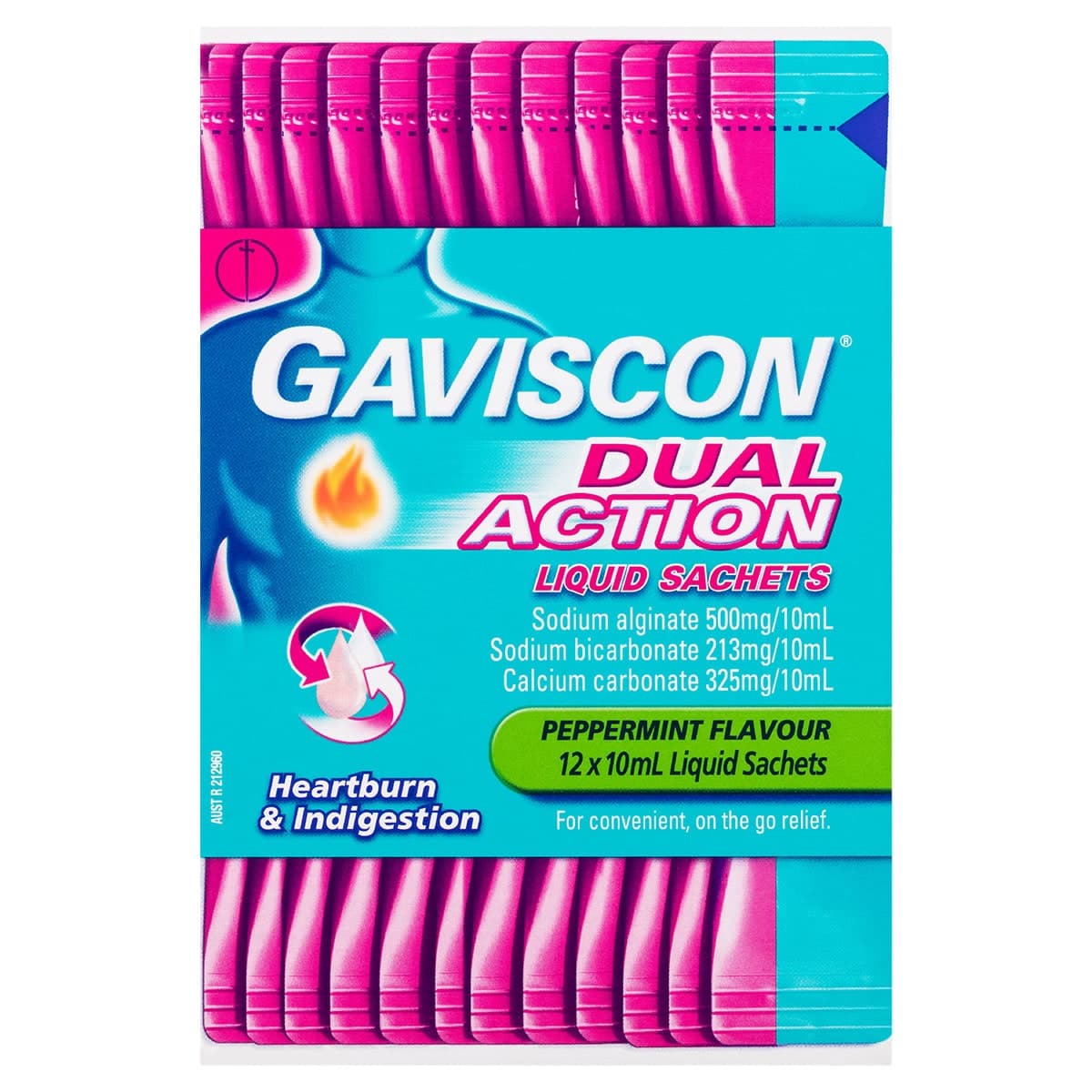 Gaviscon Dual Action Heartburn Relief Liquid Sachets 12 x 10ml
