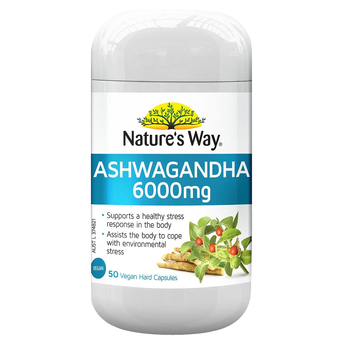 Natures Way Ashwagandha 6000mg 50 Capsules
