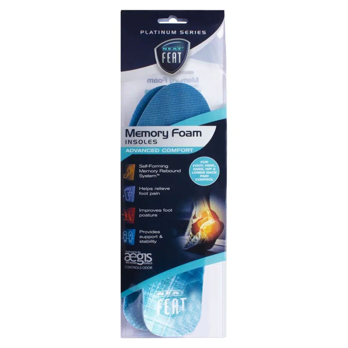 Neat Feat Advanced Memory Foam Insole that Self-Forms Women 1 Pair