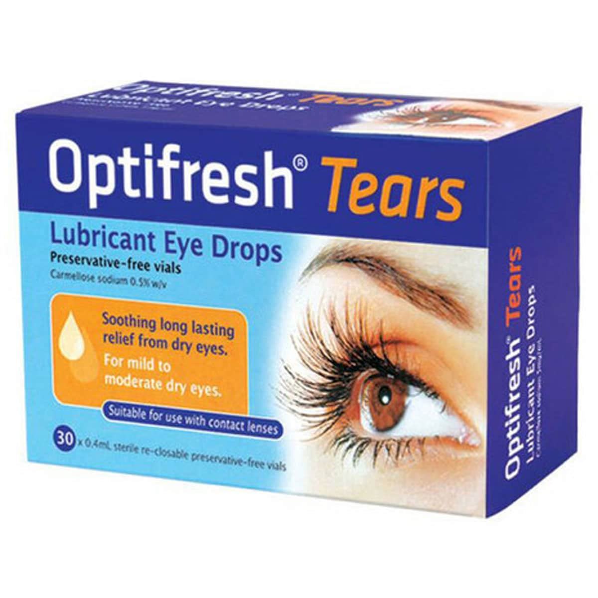 Optifresh Tears Lubricant Eye Drops 0.05% - 30 Vials