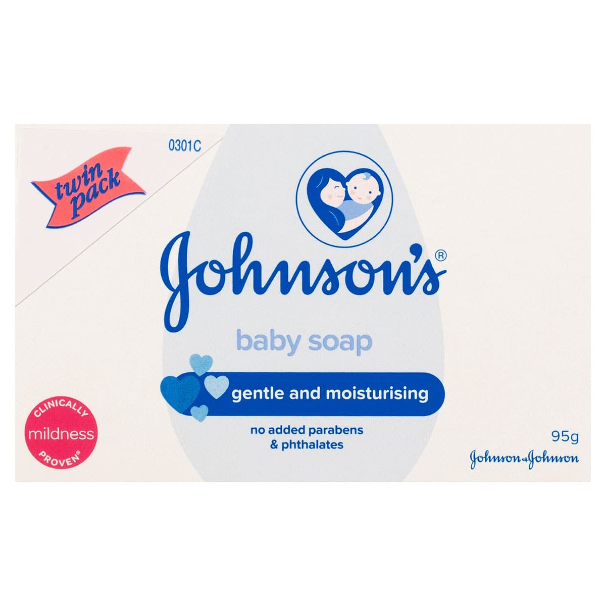 Johnsons Baby Soap Gentle 2 x 95g