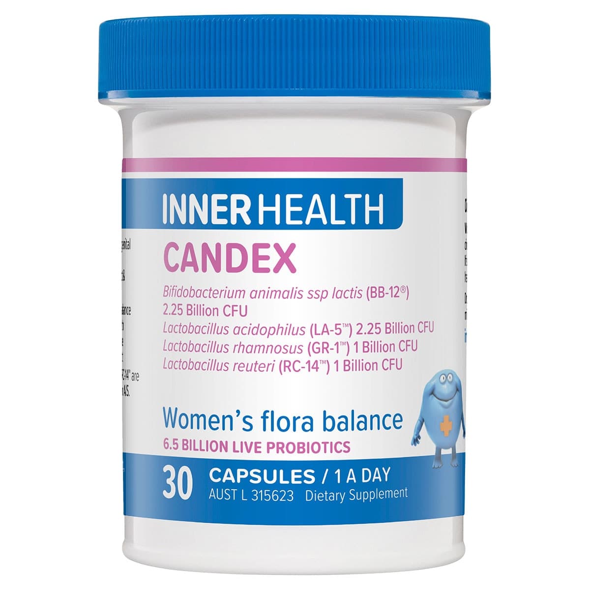 Inner Health Candex Womens Flora Balance Probiotics 30 Capsules