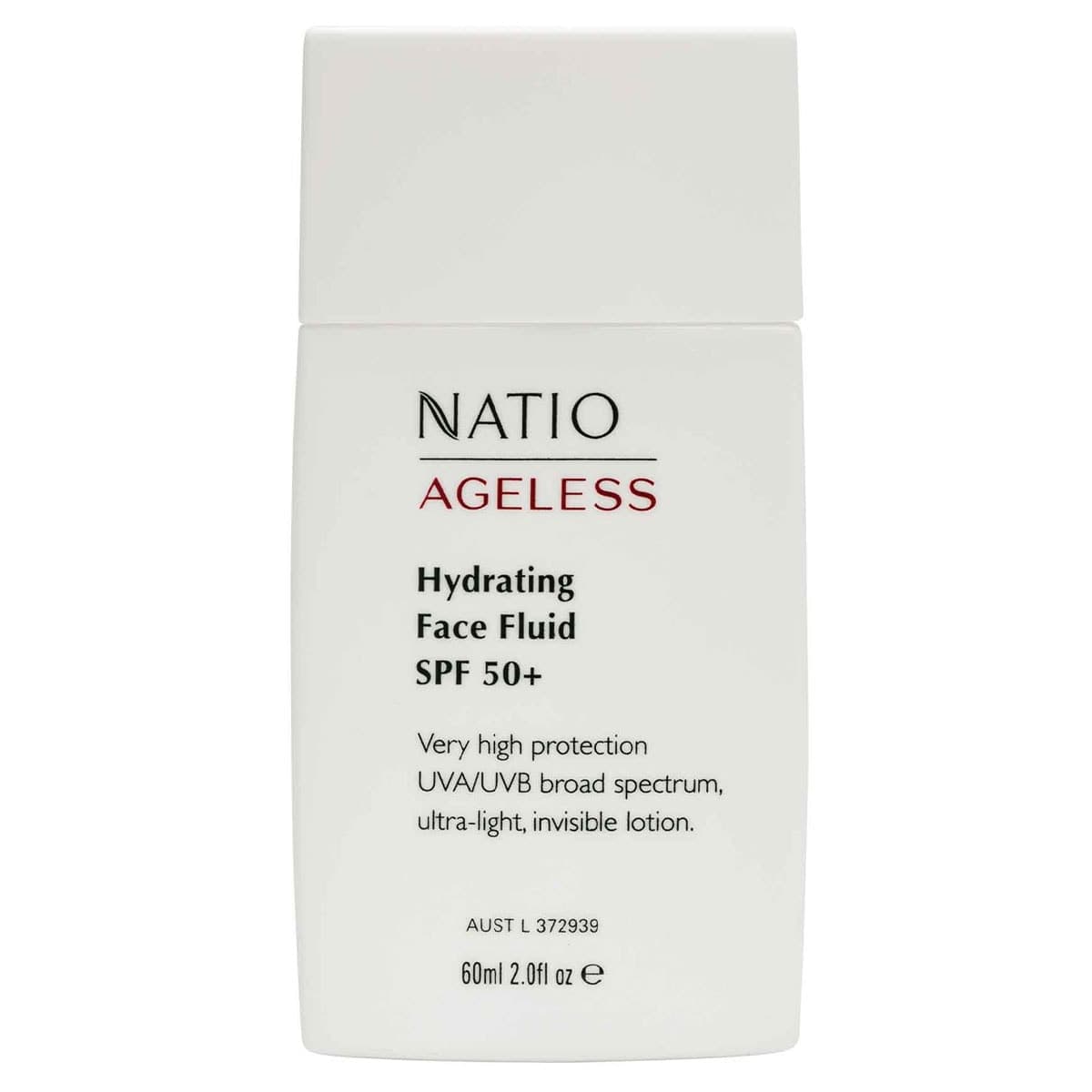 Natio Ageless Hydrating Face Fluid SPF50+ 60ml