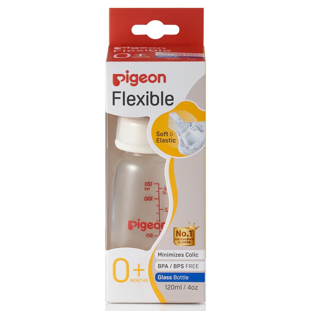 Pigeon Flexible Glass Baby Bottle 120ml