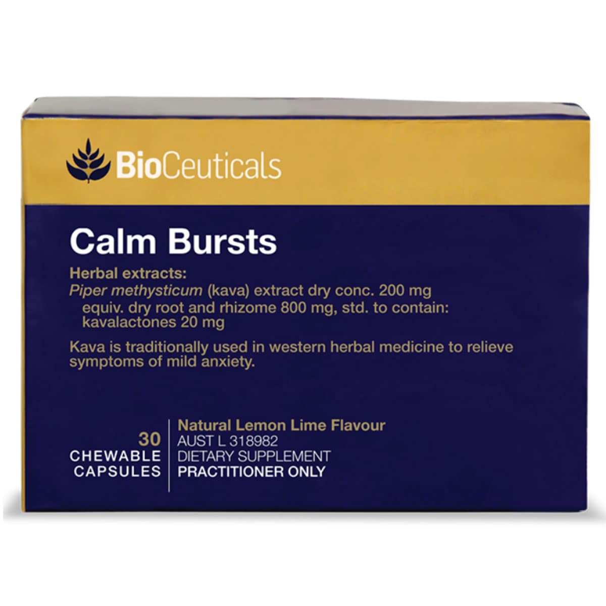 BioCeuticals Calm Bursts 30 Chewable Capsules