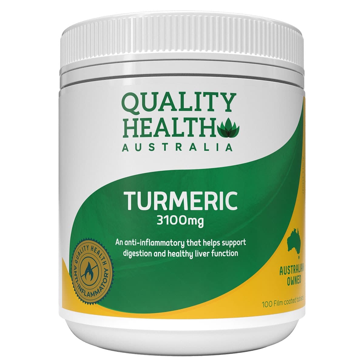 Quality Health Turmeric 3100mg 100 Tablets