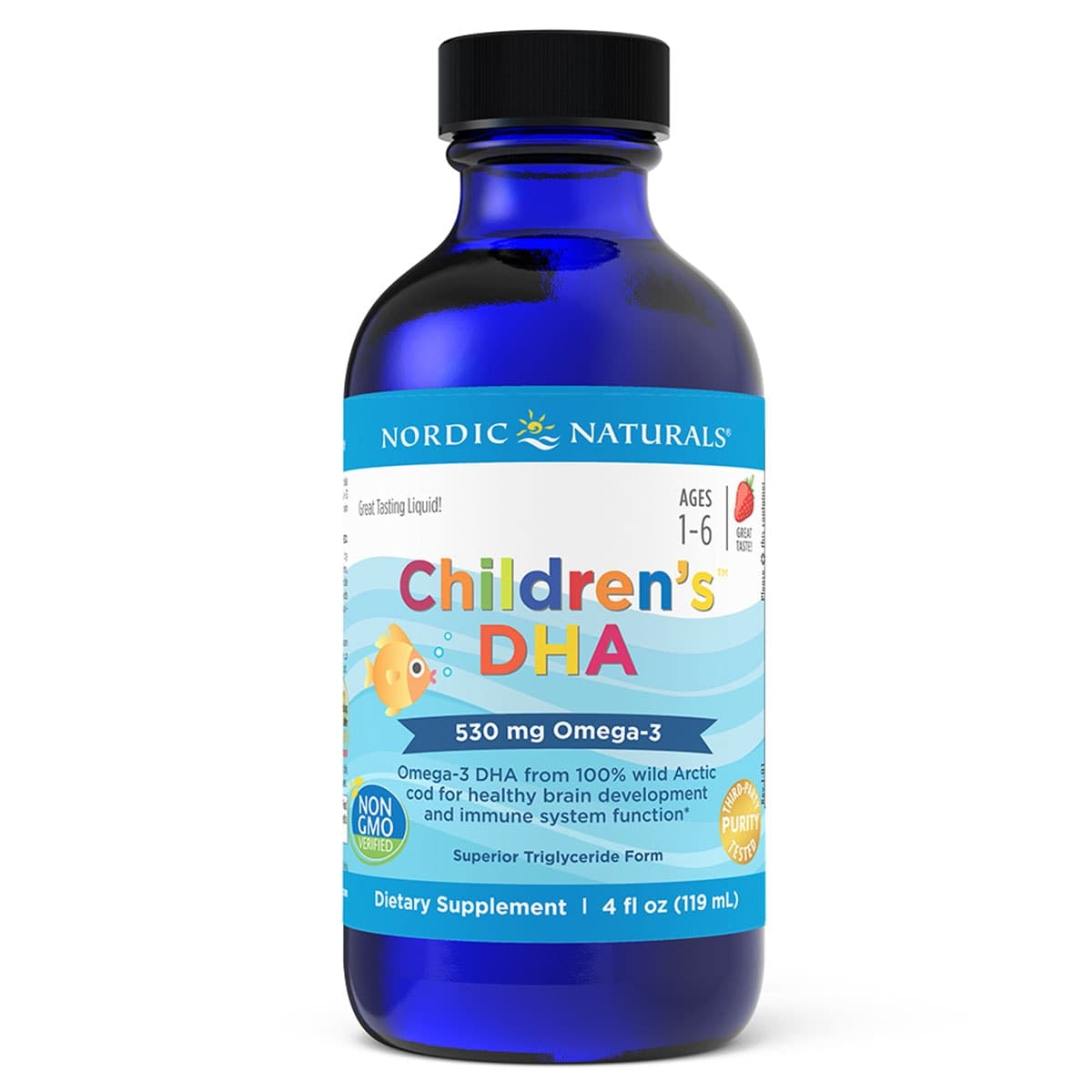 Nordic Naturals Children's Omega 3 Fish Oil DHA Strawberry 119ml