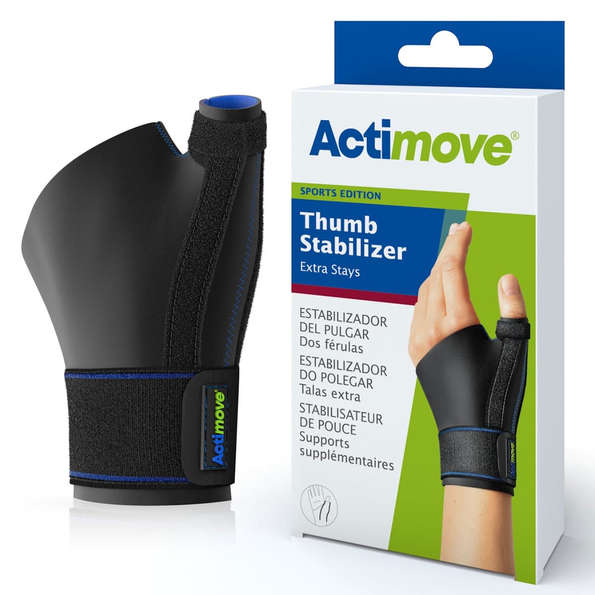 Actimove Sport Thumb Stabilizer with Stay M/ S Black
