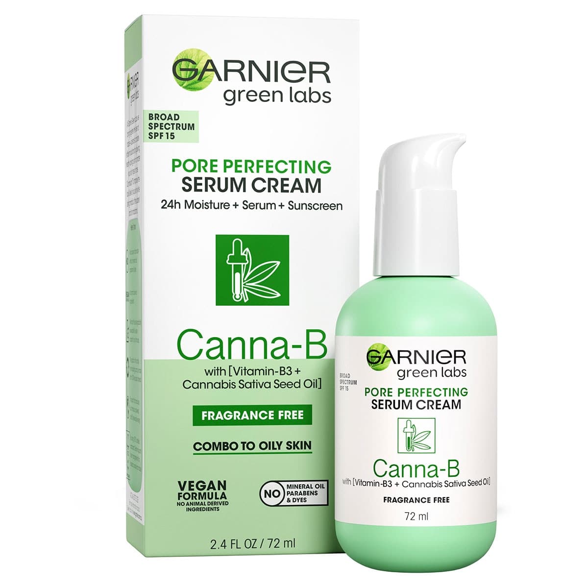 Garnier Green Labs Canna-B Pore Perfecting Serum Cream SPF15 72ml