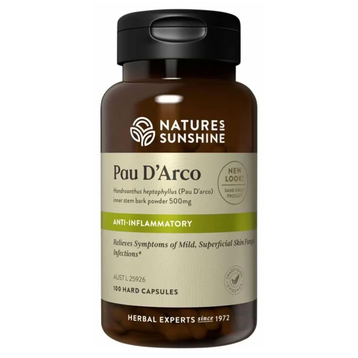 Nature's Sunshine Pau D'Arco 500mg 100 Capsules