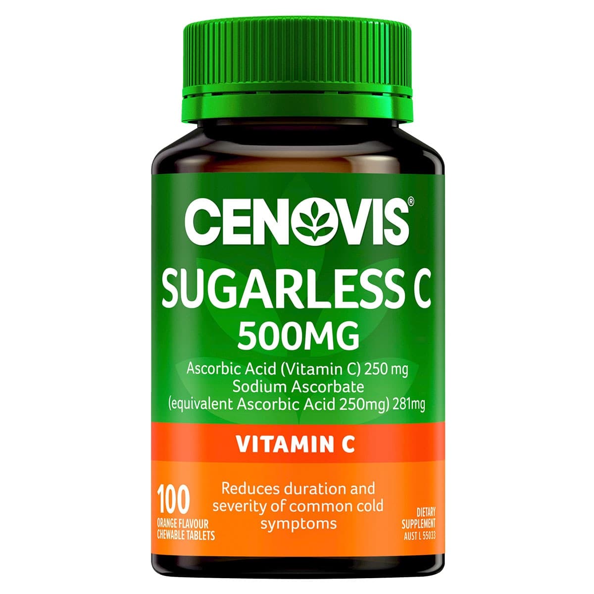 Cenovis Sugarless Vitamin C 500mg Orange 100 Tablets
