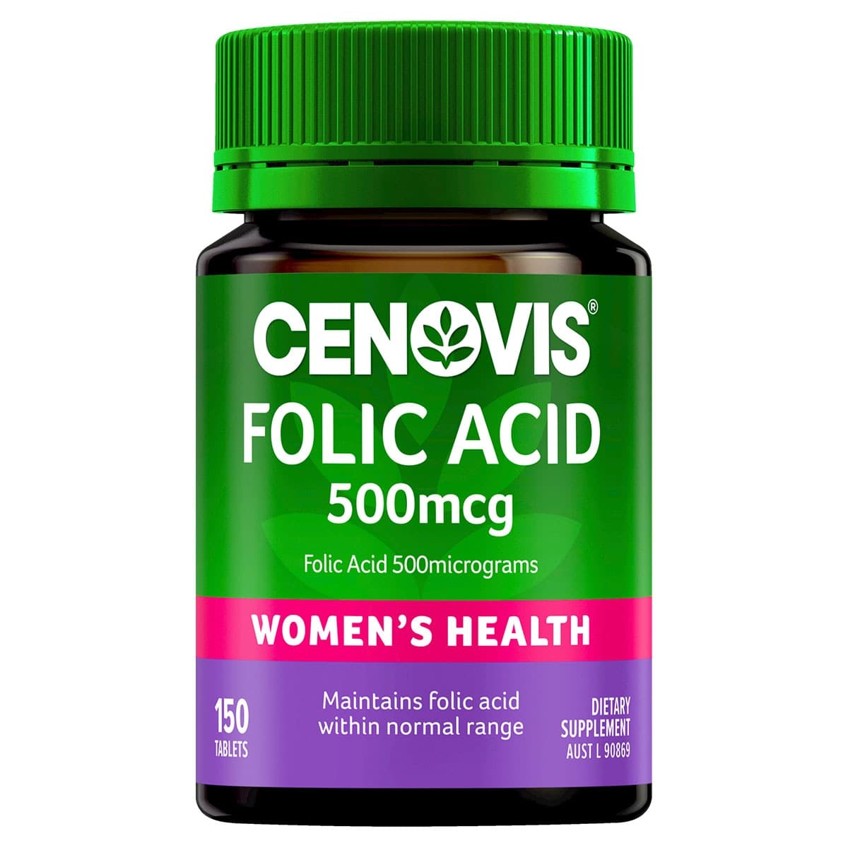 Cenovis Folic Acid 500mcg 150 Tablets