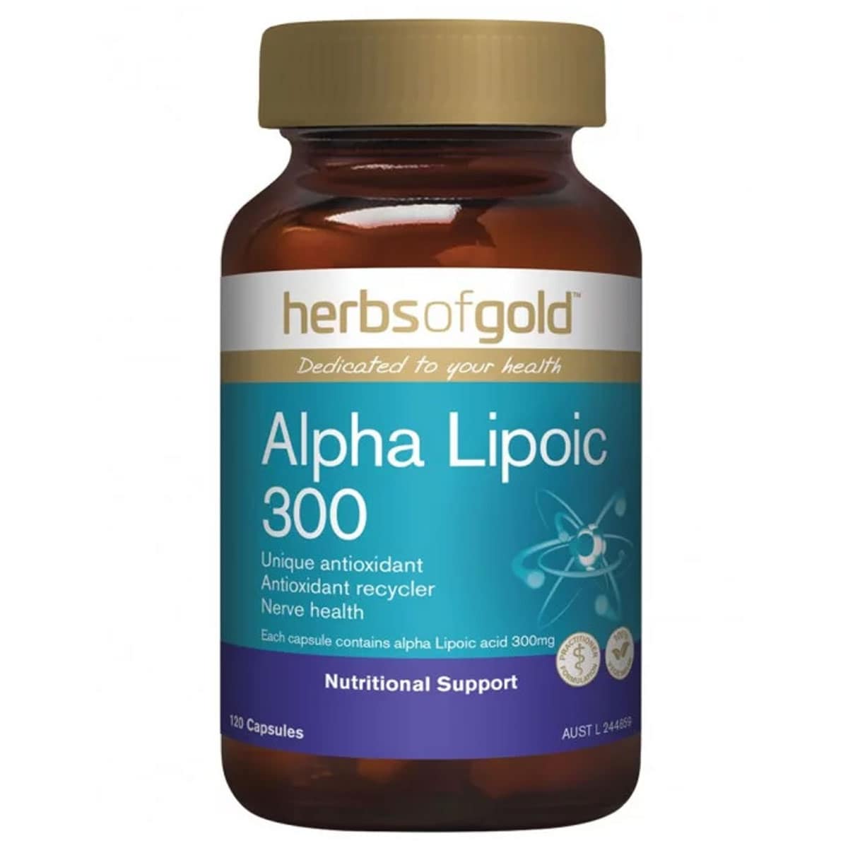 Herbs of Gold Alpha Lipoic 300 - 120 Capsules