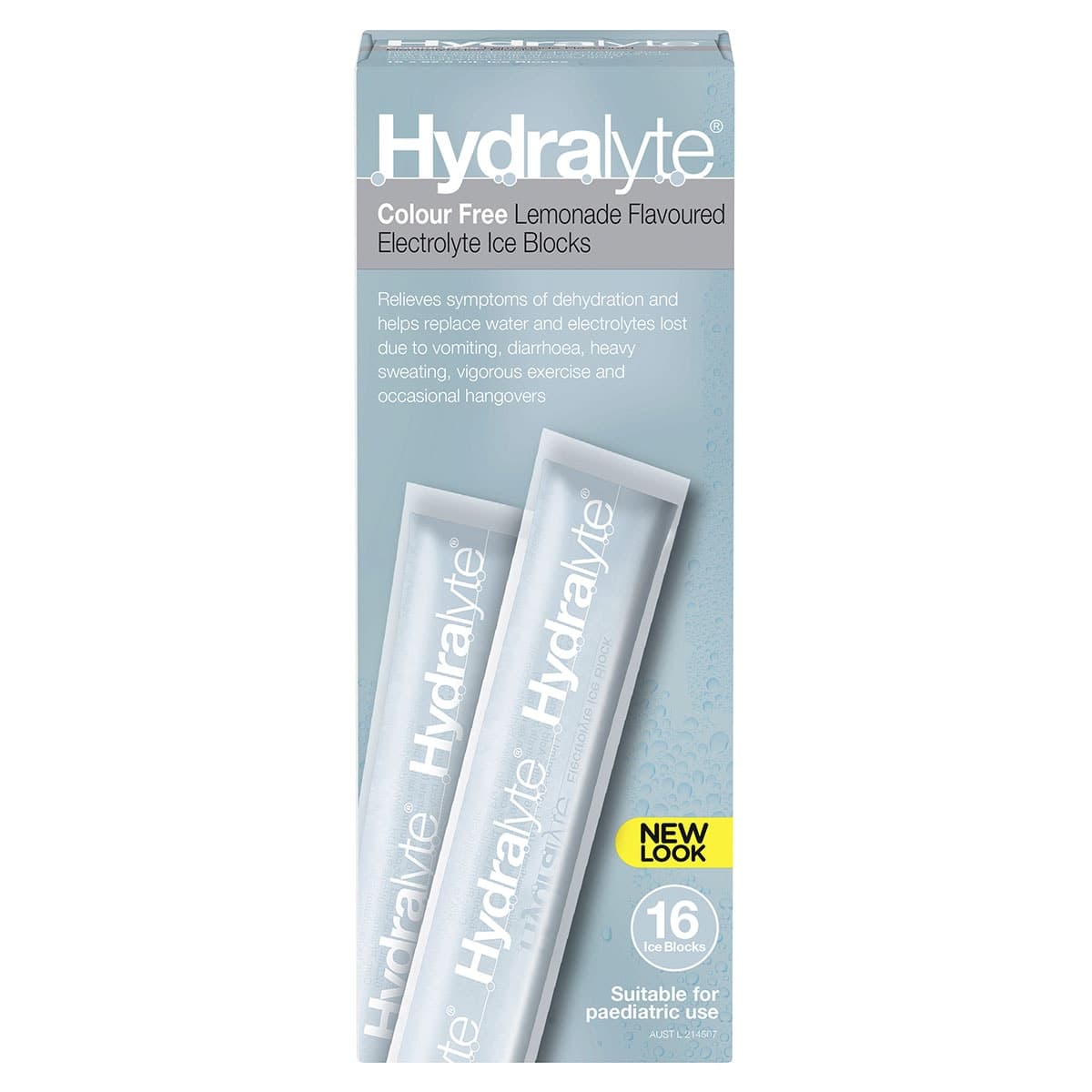 Hydralyte Electrolyte Ice Blocks Lemonade Flavour 16 Pack