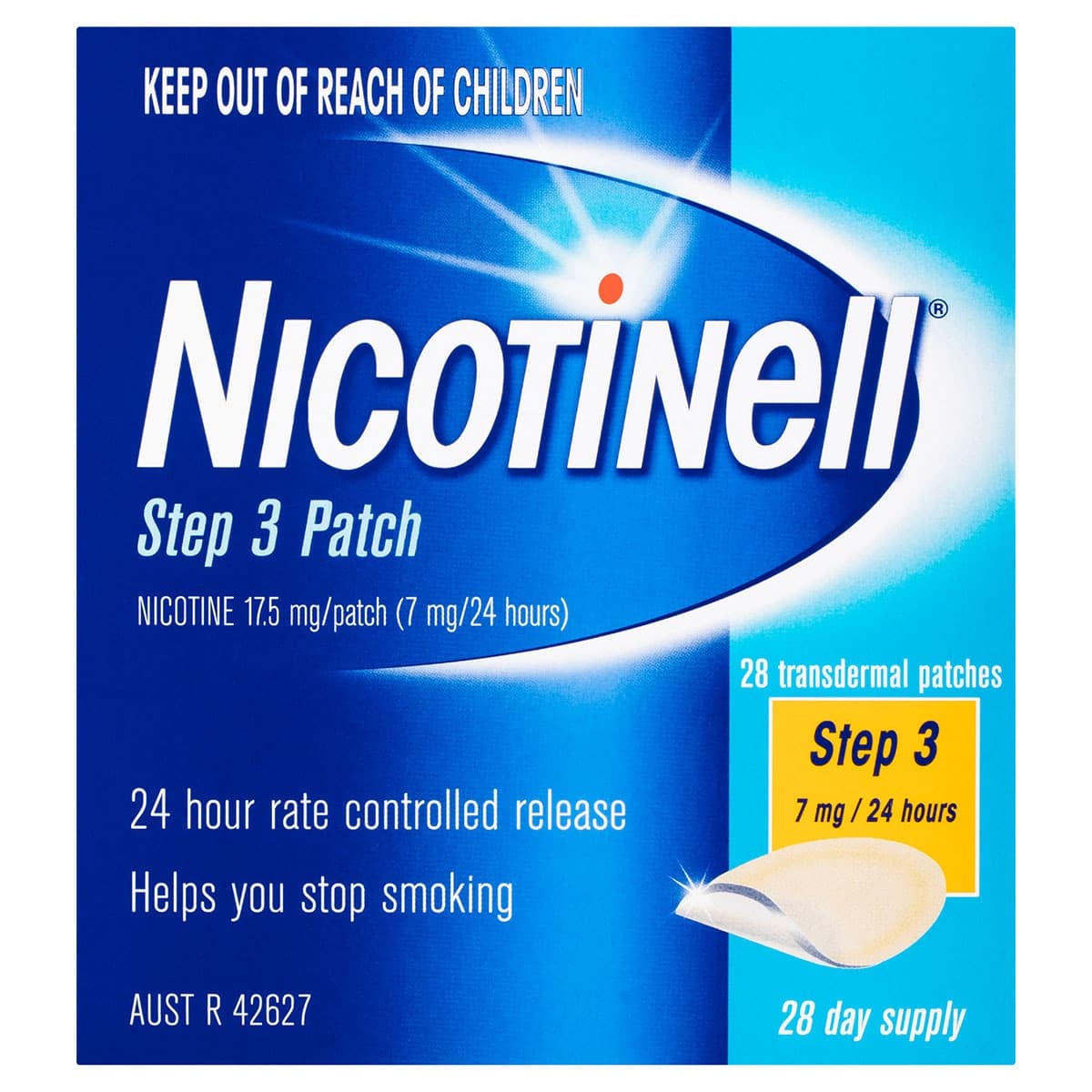 Nicotinell Nicotine Patches Step 3 7mg - 28 Day Supply