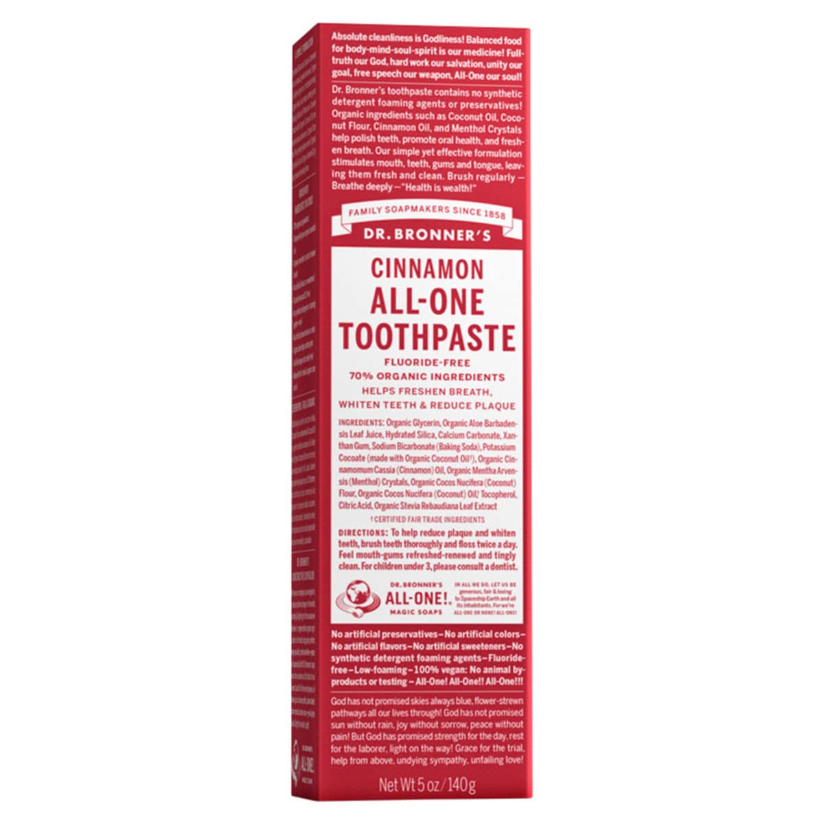 Dr Bronner's Cinnamon All-One Toothpaste 140g