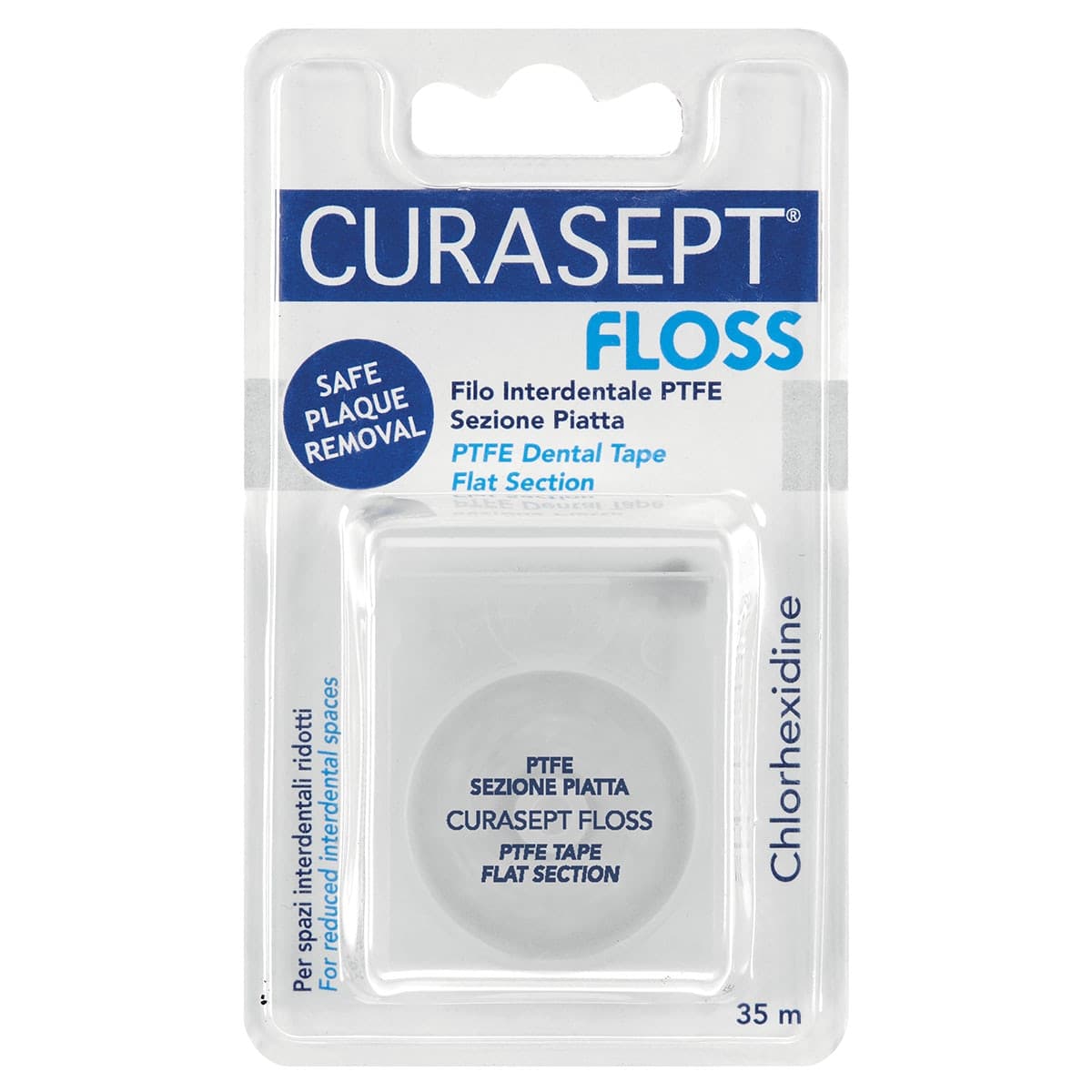Curasept PTFE Floss Tape with Chlorhexidine White 1 Pack