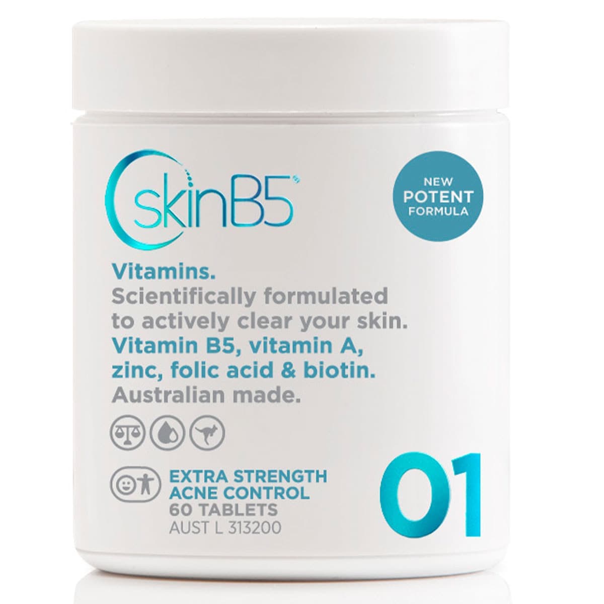 SkinB5 Extra Strength Acne Control Vitamins 60 Tablets