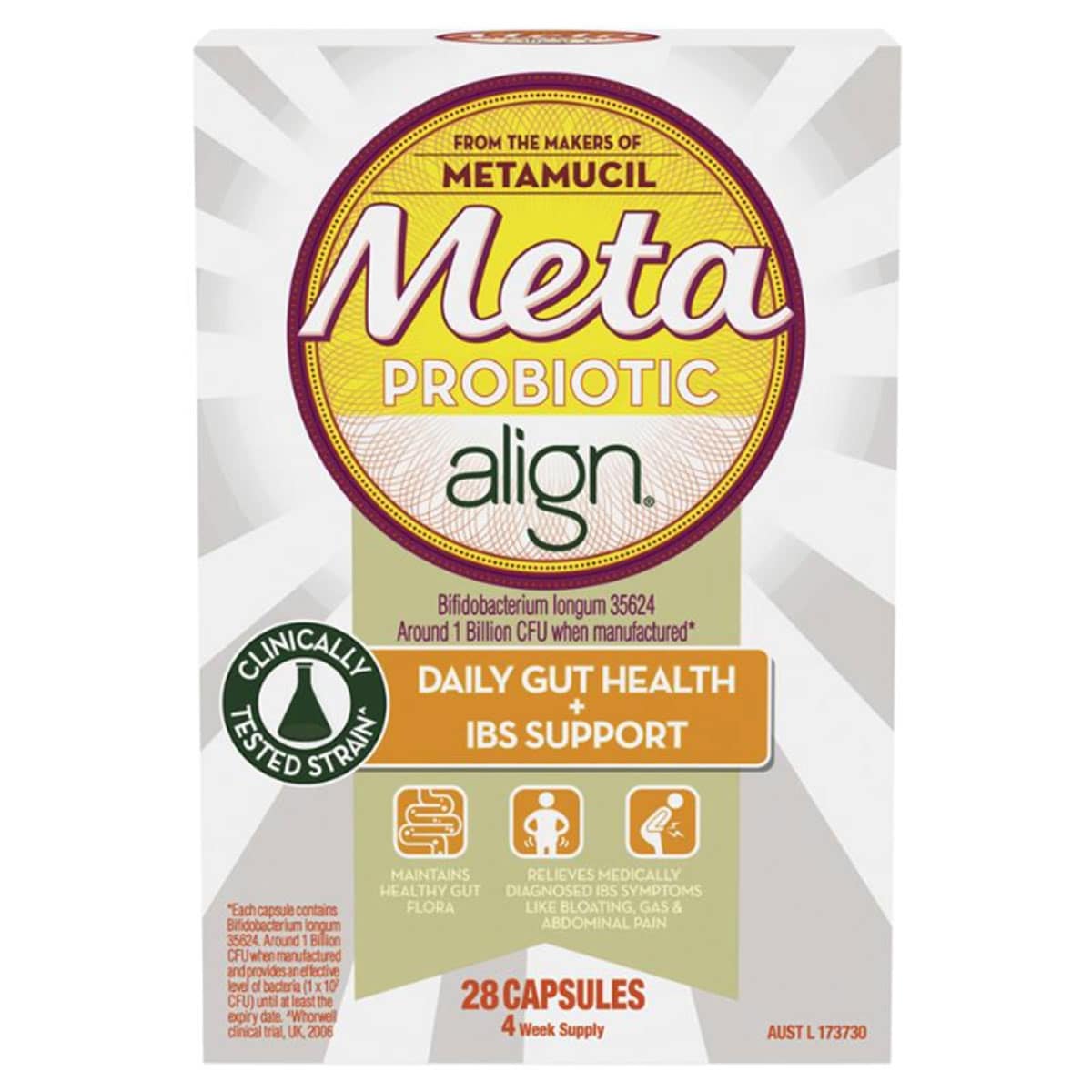 Metamucil Meta Probiotic Align 28 Capsules