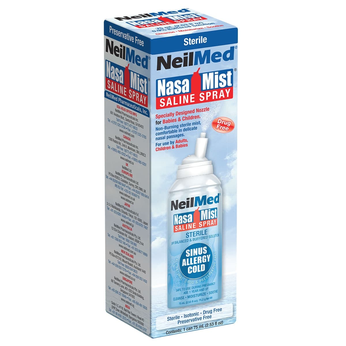 NeilMed NasaMist Isotonic Saline Nasal Spray 75ml