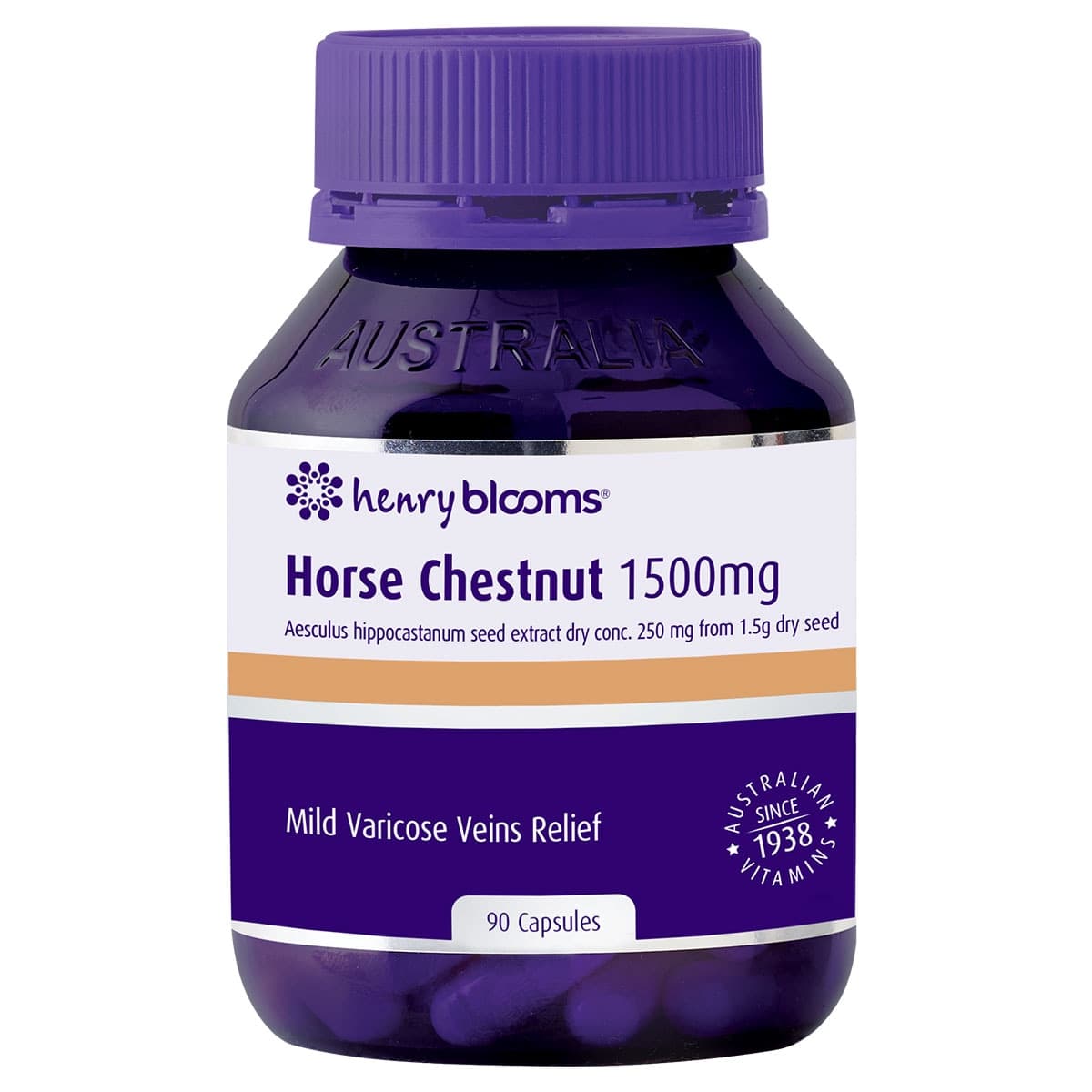 Henry Blooms Horsechestnut 1500mg 90 Capsules