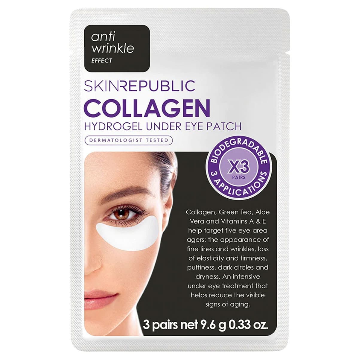Skin Republic Collagen Hydrogel Under Eye Patches 3 Pairs