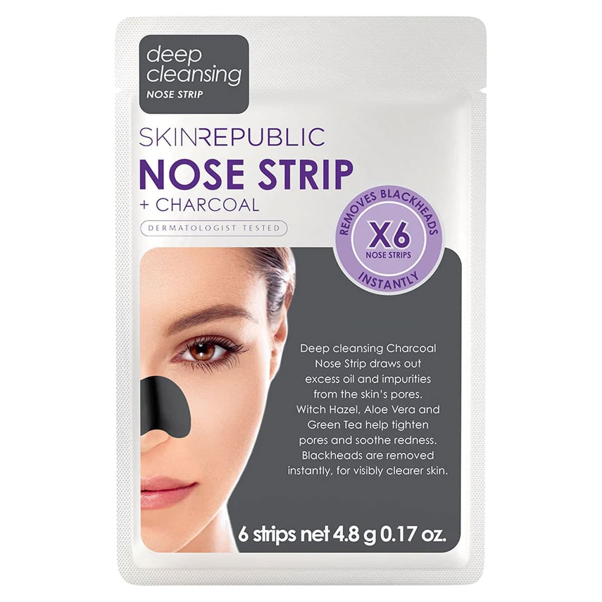 Skin Republic Charcoal Nose Strips 6 Pack