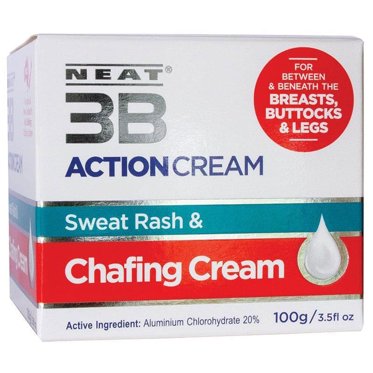 Neat 3B Action Chafing & Sweat Rash Cream 100g