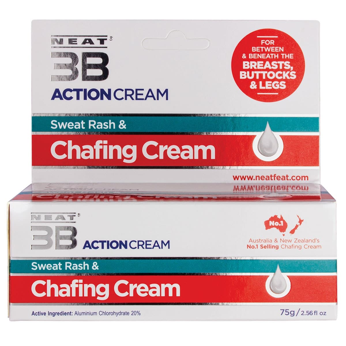 Neat 3B Action Chafing & Sweat Rash Cream 75g