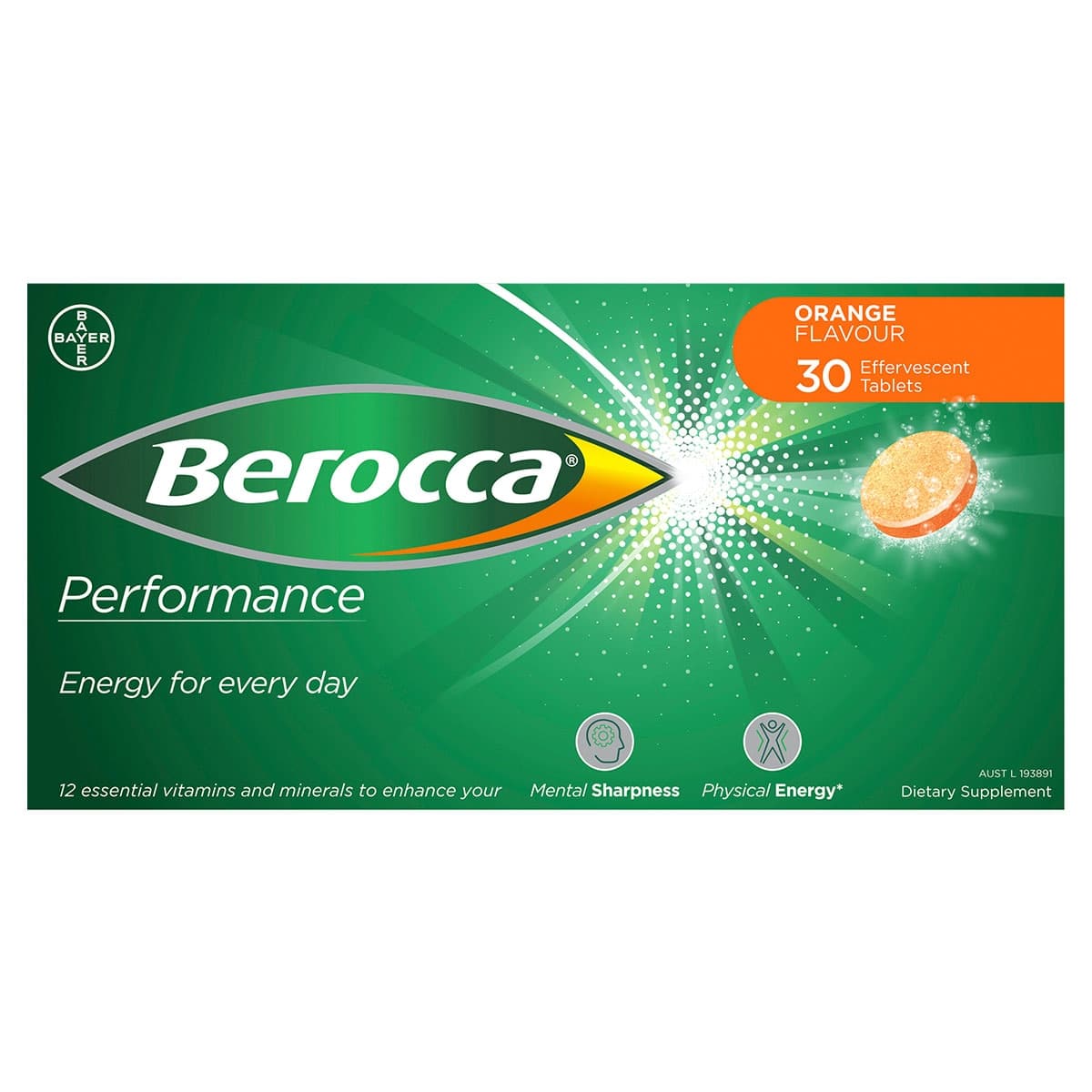 Berocca Performance Orange 30 Effervescent Tablets
