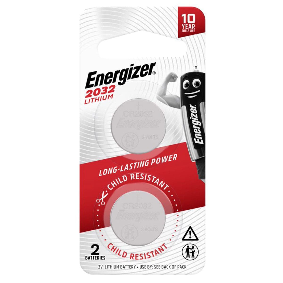 Energizer Lithium Battery CR2032 2 Pack