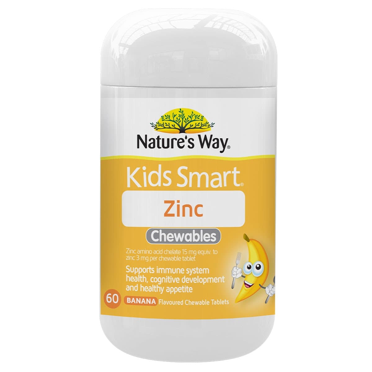 Nature's Way Kids Smart High Strength Zinc 60 Chewable Tablets