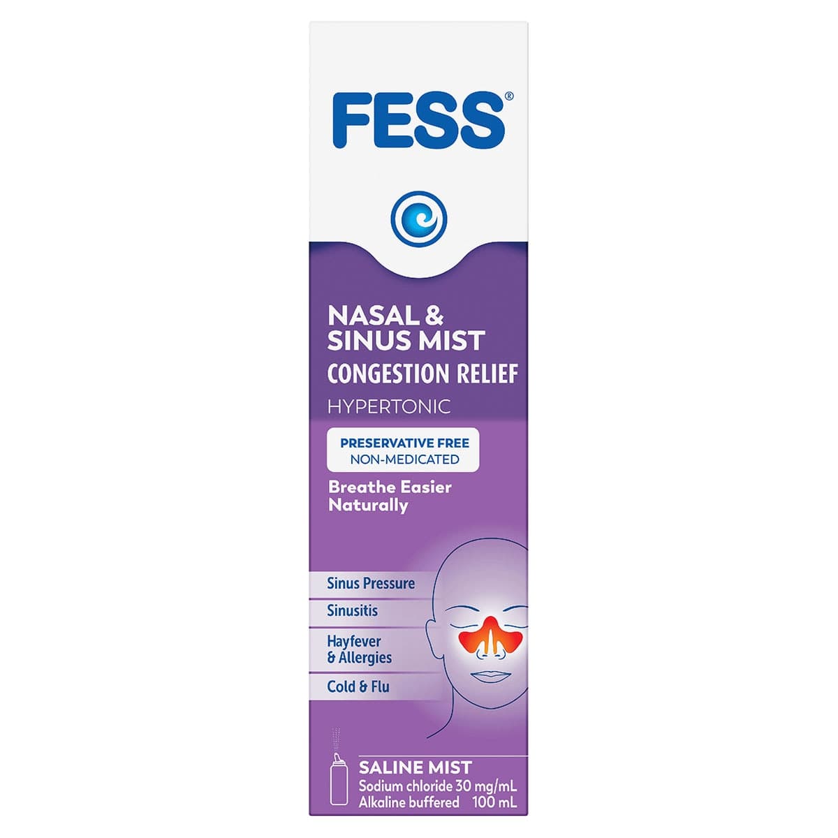 Fess Nasal & Sinus Mist Congestion Relief 100ml