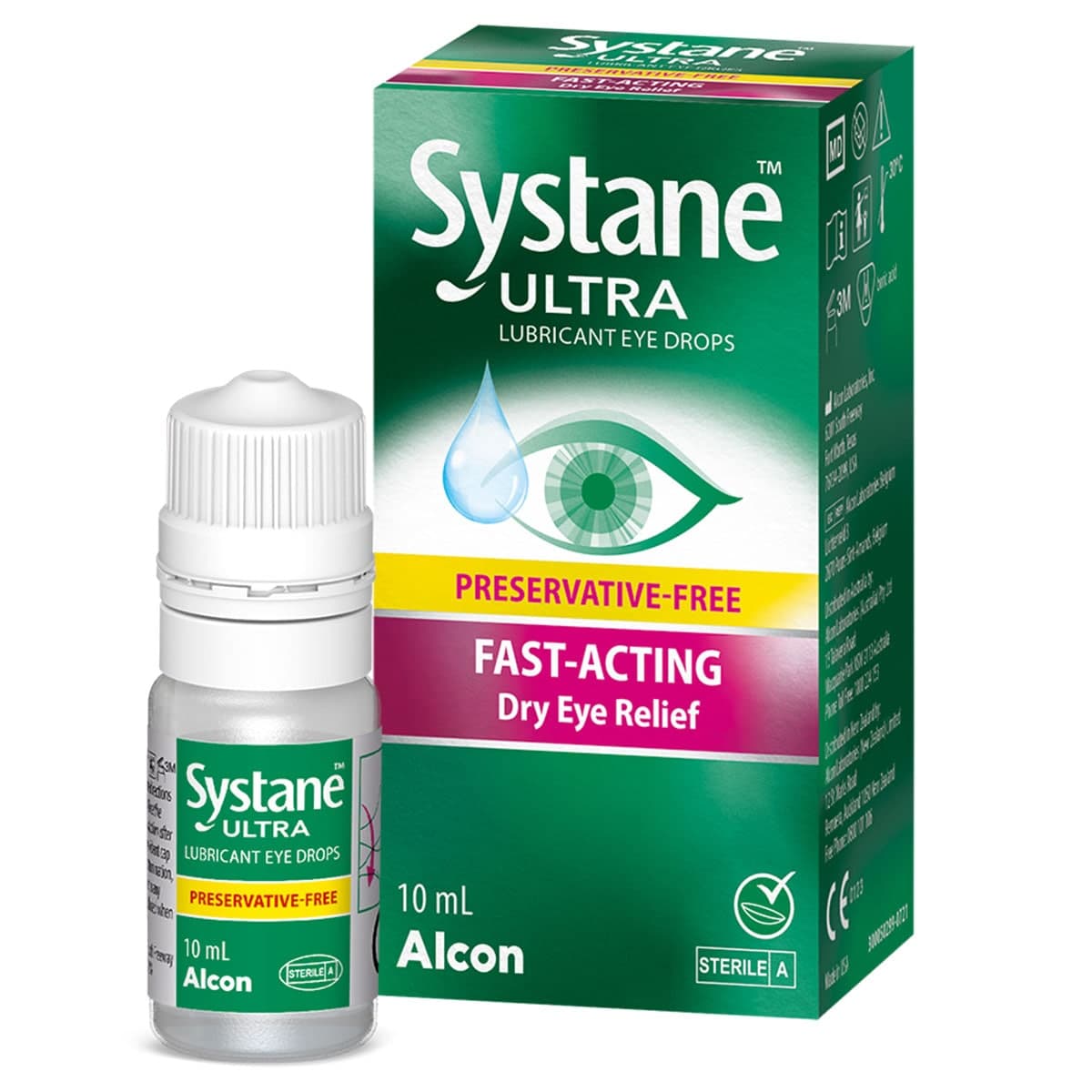 Systane Ultra Lubricant Eye Drops Fast Acting Preservative Free 10ml