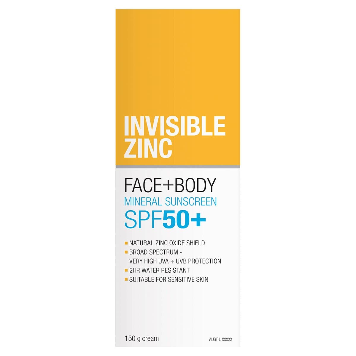 Invisible Zinc Mineral Sunscreen Face & Body SPF50+ 150g