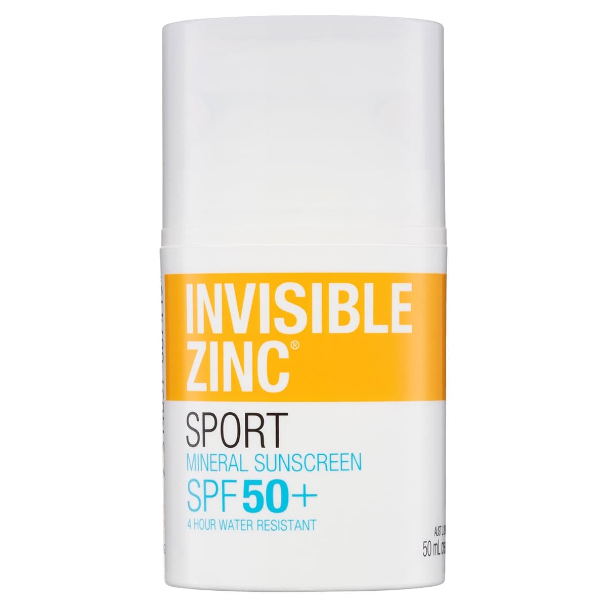 Invisible Zinc Sunscreen 4 Hour Water Resistant SPF50+ 50ml