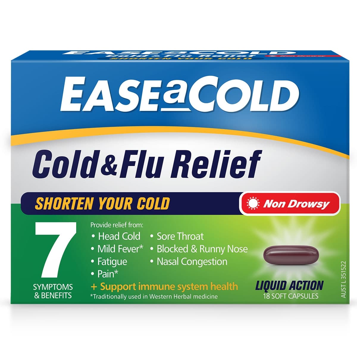 Ease a Cold Cold & Flu Relief 18 Capsules