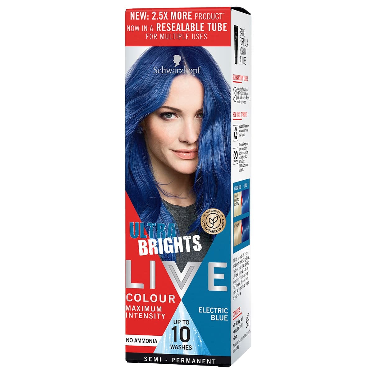 Schwarzkopf Live Hair Colour Ultra Brights Electric Blue 75ml