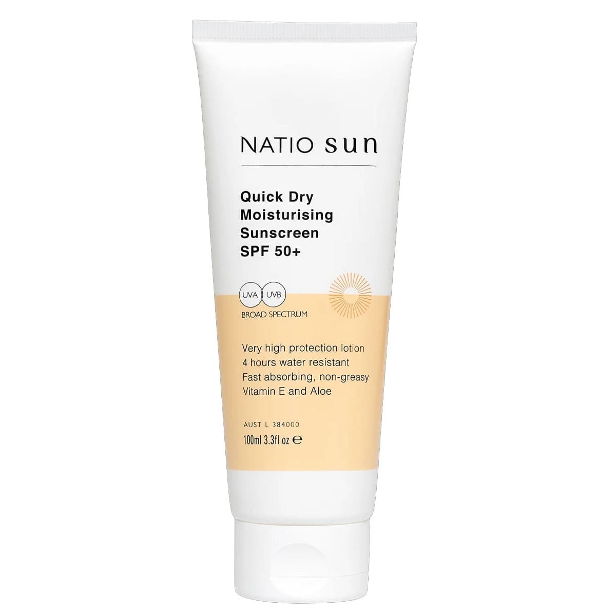 Natio Sun Quick Dry Moisturising Sunscreen SPF50+ 100ml