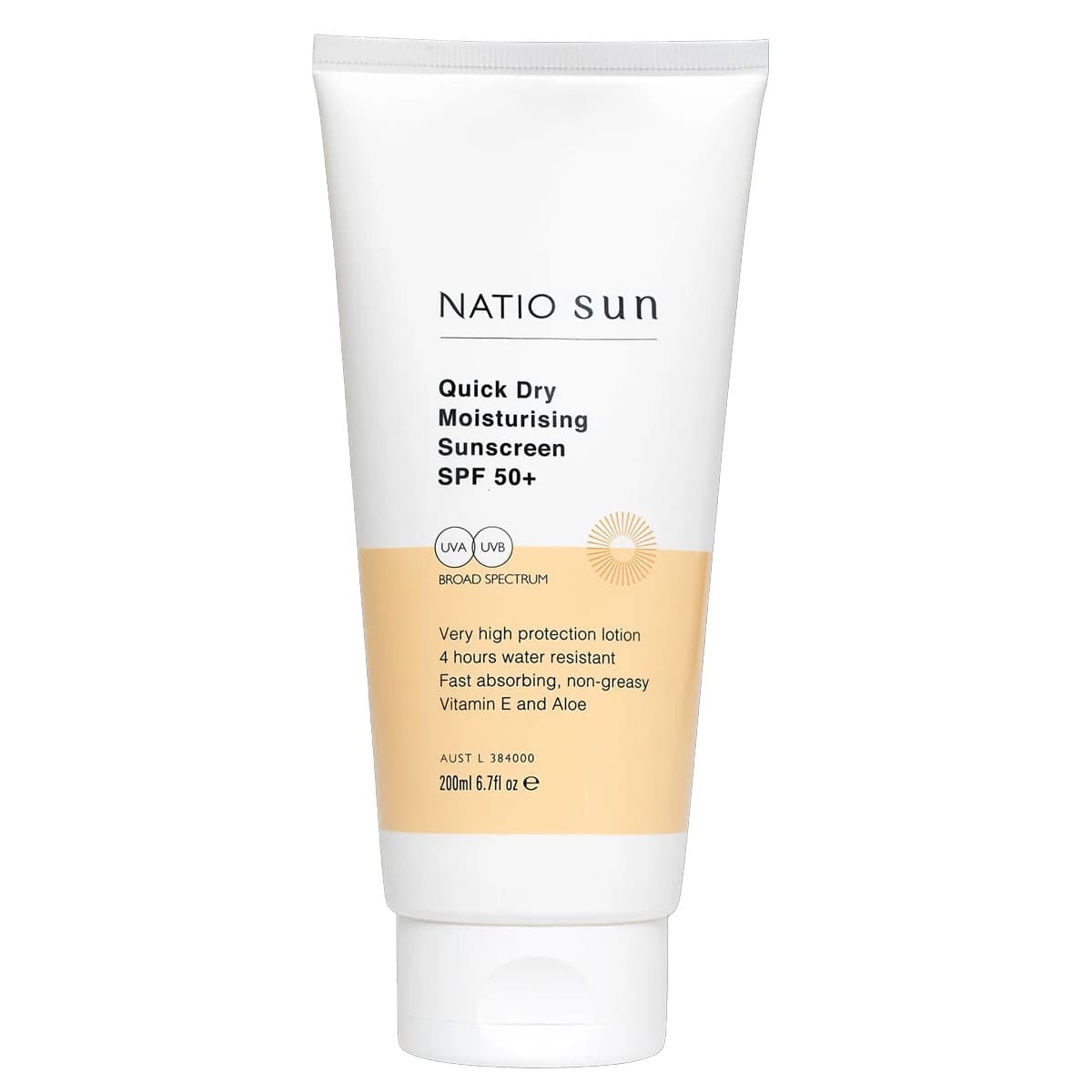 Natio Sun Quick Dry Moisturising Sunscreen SPF50+ 200ml