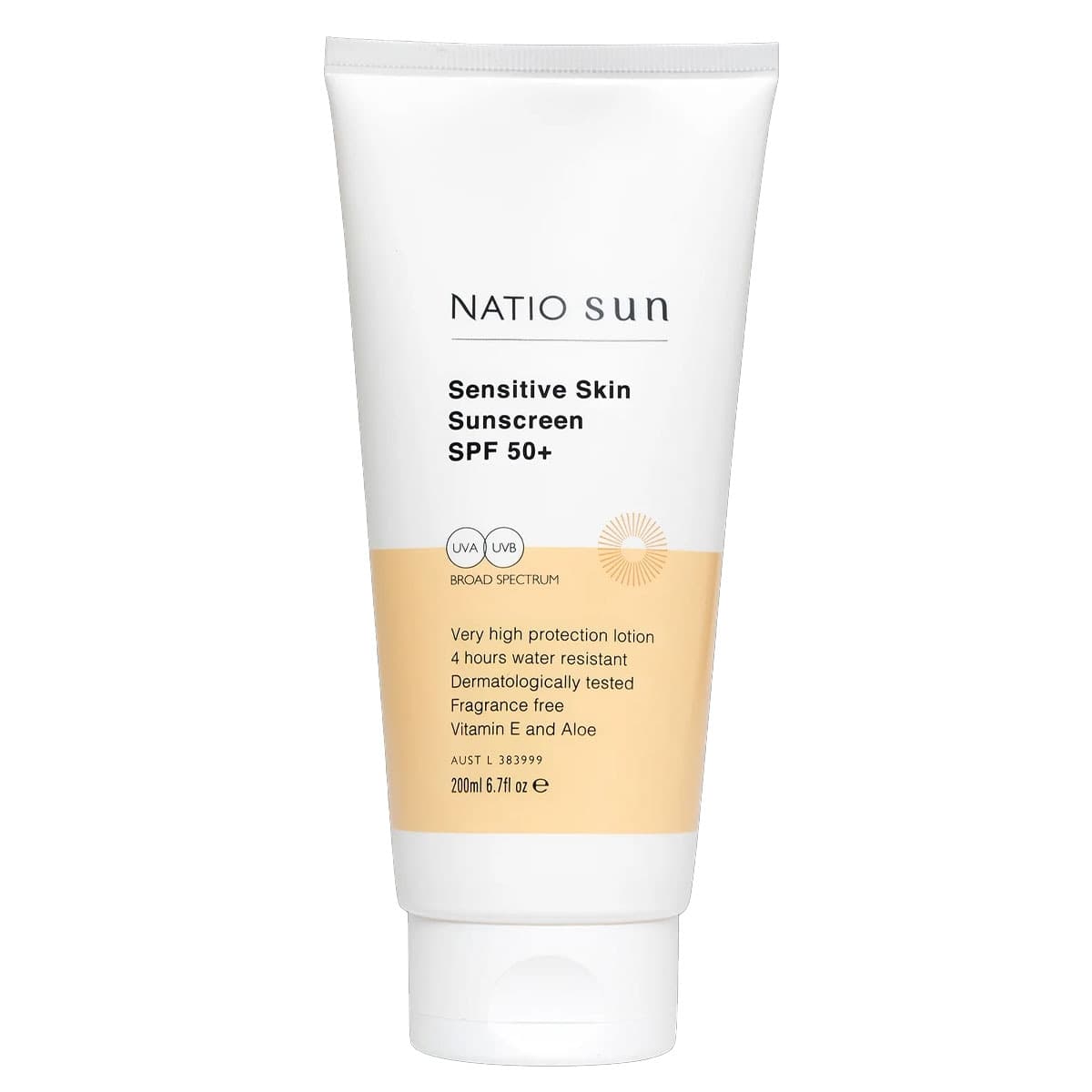 Natio Sun Sensitive Skin Sunscreen SPF50+ 200ml