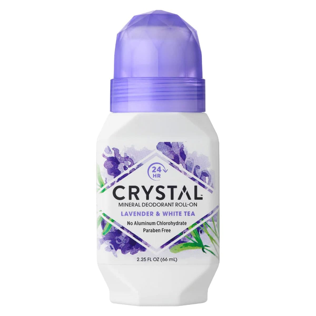 Crystal Mineral Deodorant Roll-On Lavender & White Tea 66ml