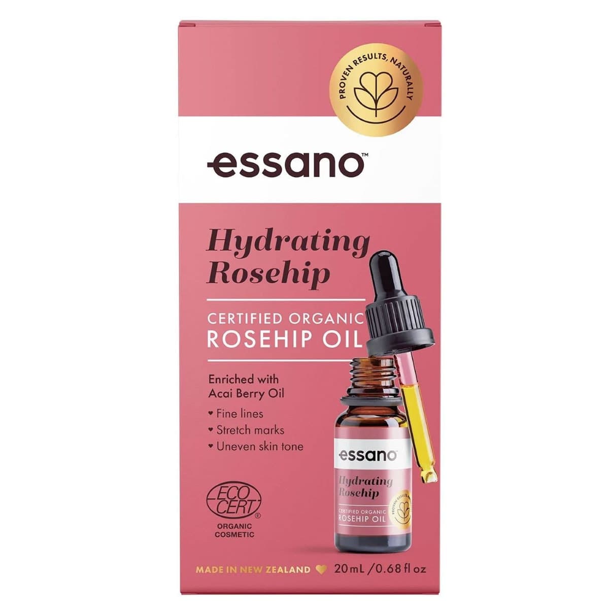 Essano Certified Organic Rosehip Oil 20ml